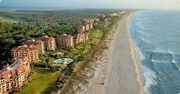 aerial view of beachfront resorts along wide coastline suggesting florida delivery routes