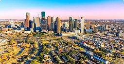 houston to phoenix car shipping route sunny cityscape aerial view