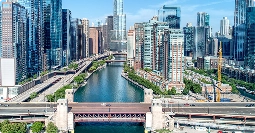 chicago to phoenix car shipping route with riverwalk skyline