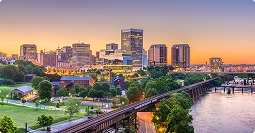 virginia to florida car shipping route along riverside downtown view