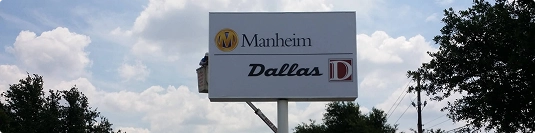 manheim dallas auto auction location sign